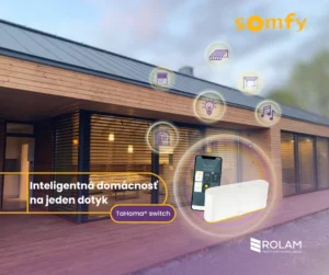 Exteriérové žalúzie s TaHoma switch zariadením